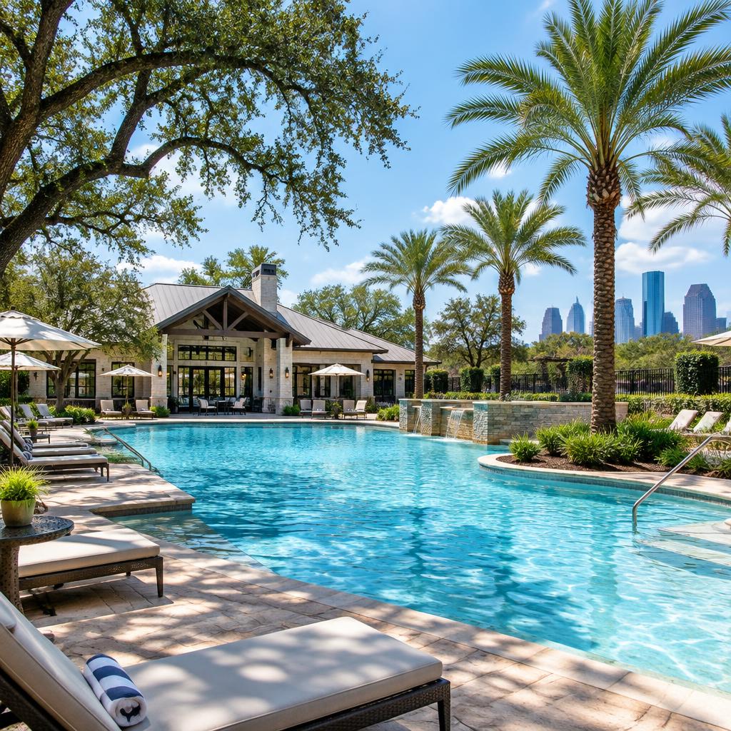 Resort-style pool and clubhouse